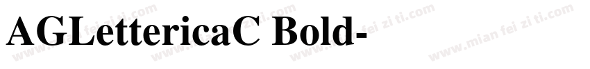 AGLettericaC Bold字体转换